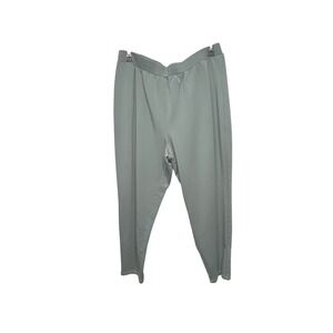 Barefoot Dreams CozyChic Ultra Lite Tapered Cropped Pants Sage Green Womens 1X